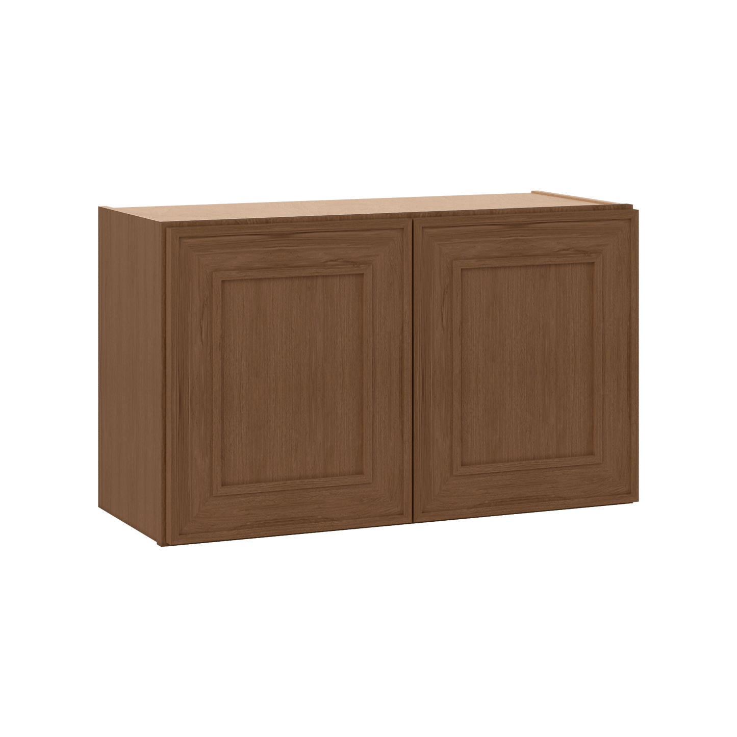 30" Wide Double Door 12", 15", 18", 21"& 24" Tall Bridge Elegant Craftsman Mocha Shaker Wall Cabinet