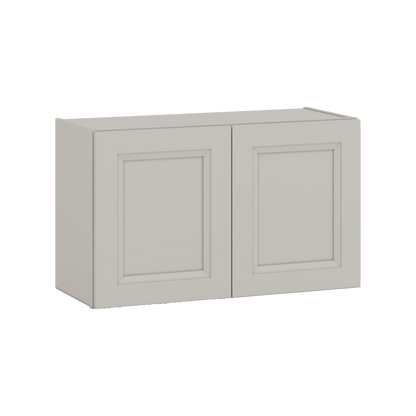 30" Wide Bridge 27LGDS Laguna Gray Double Shaker Wall Cabinet - Double Door 12", 15", 18", 21" & 24" Tall