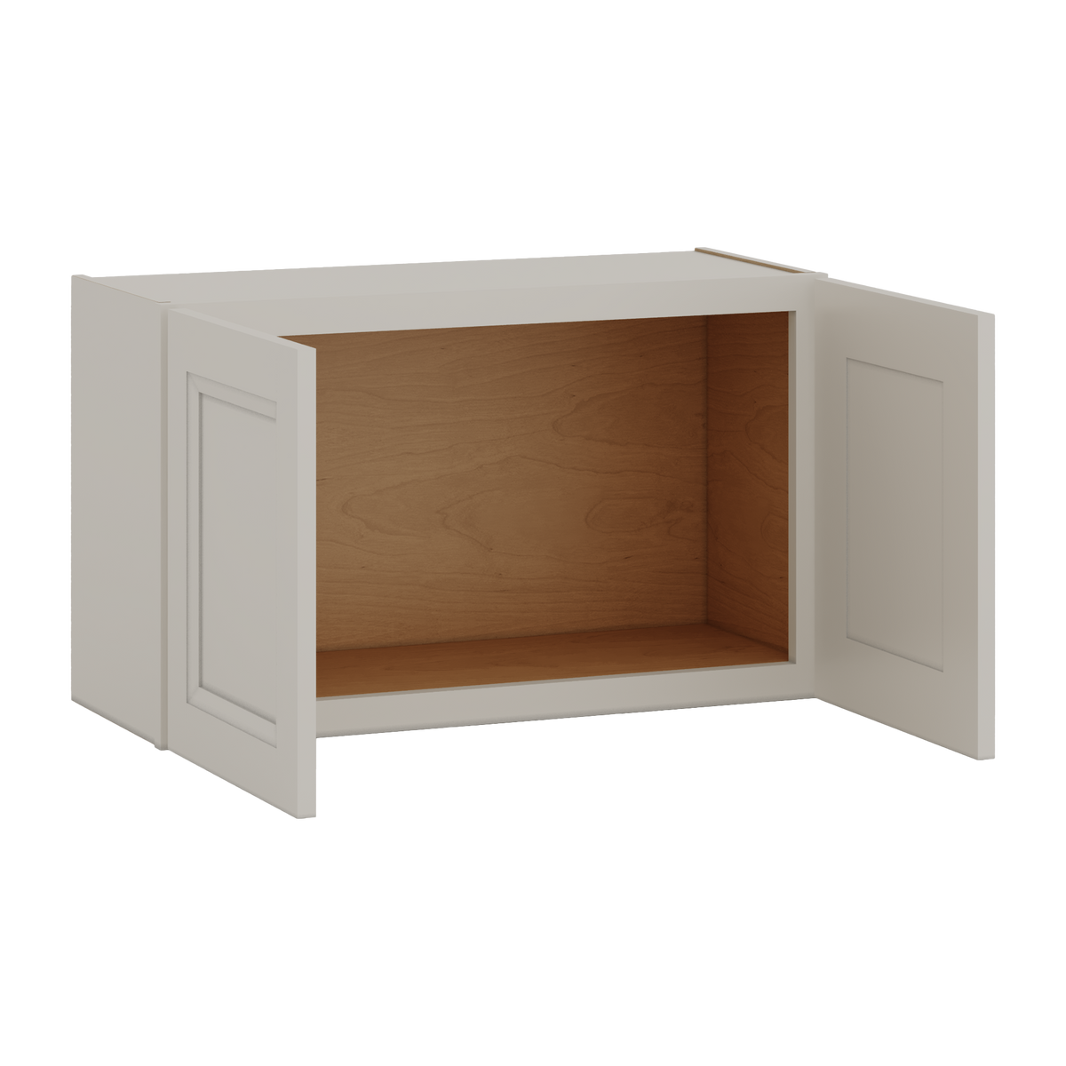 30" Wide Bridge 27LGDS Laguna Gray Double Shaker Wall Cabinet - Double Door 12", 15", 18", 21" & 24" Tall