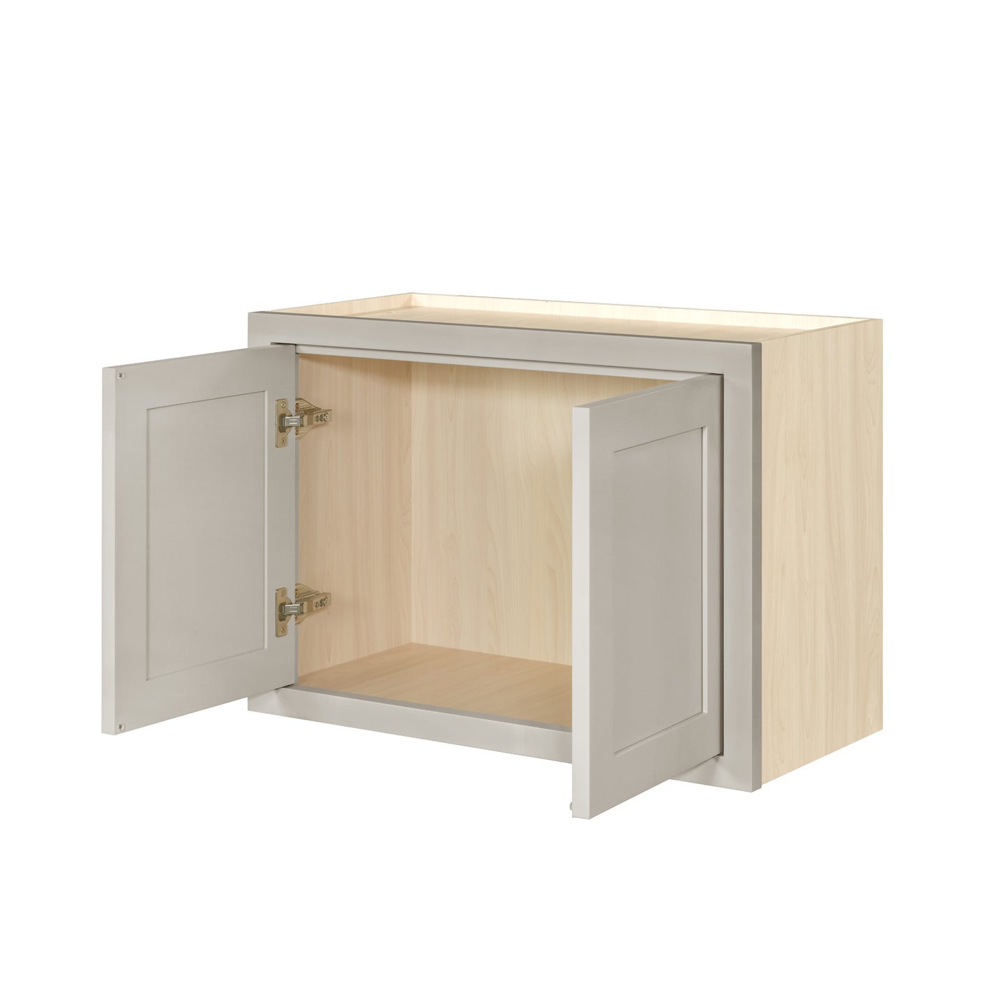 30" Wide Bridge Tuscan Gray Inset Shaker Wall Cabinet - Double Door 12", 15", 18", 21"& 24" Tall
