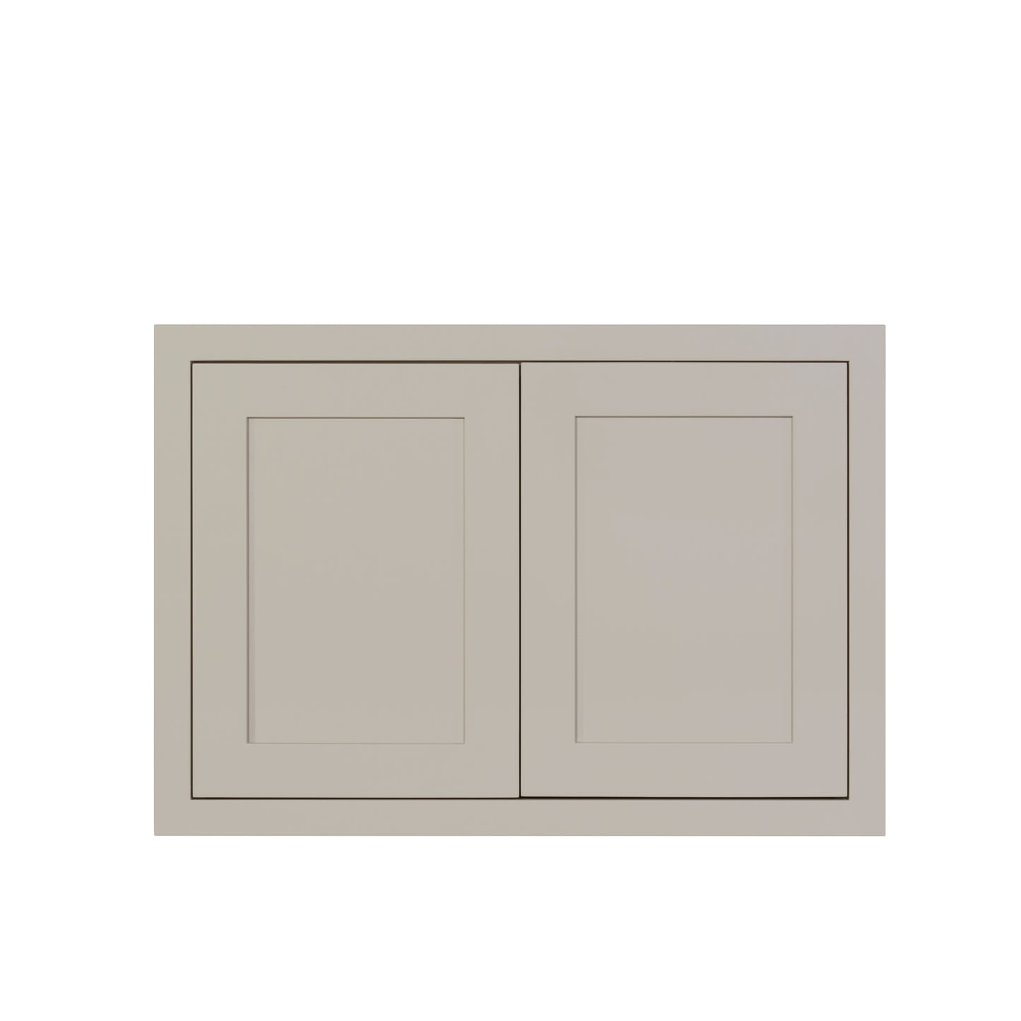 30" Wide Bridge Tuscan Gray Inset Shaker Wall Cabinet - Double Door 12", 15", 18", 21"& 24" Tall