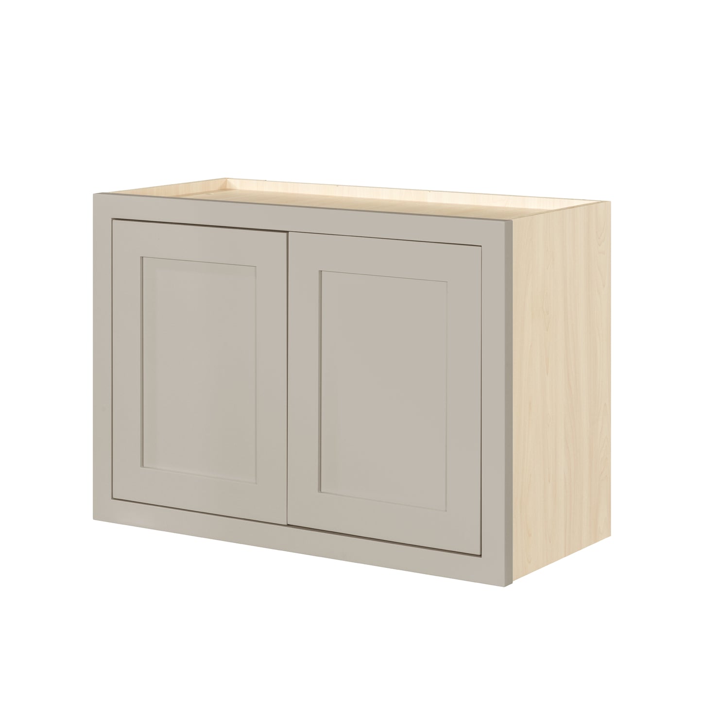 30" Wide Bridge Tuscan Gray Inset Shaker Wall Cabinet - Double Door 12", 15", 18", 21"& 24" Tall