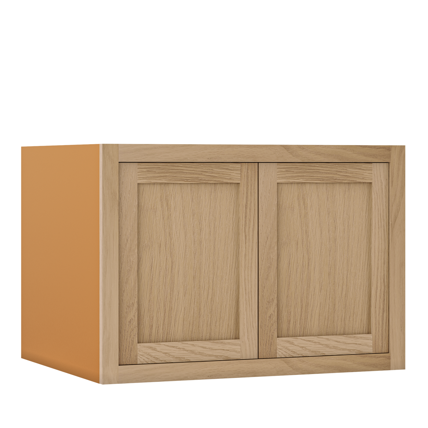 30" Wide 24" Deep Bridge White Oak Inset Shaker Wall Cabinet - Double Door 12", 15", 18", 21", 24", 27", 30" Tall