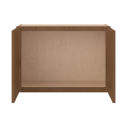 30" Wide Double Door 12", 15", 18", 21"& 24" Tall Bridge Elegant Craftsman Mocha Shaker Wall Cabinet