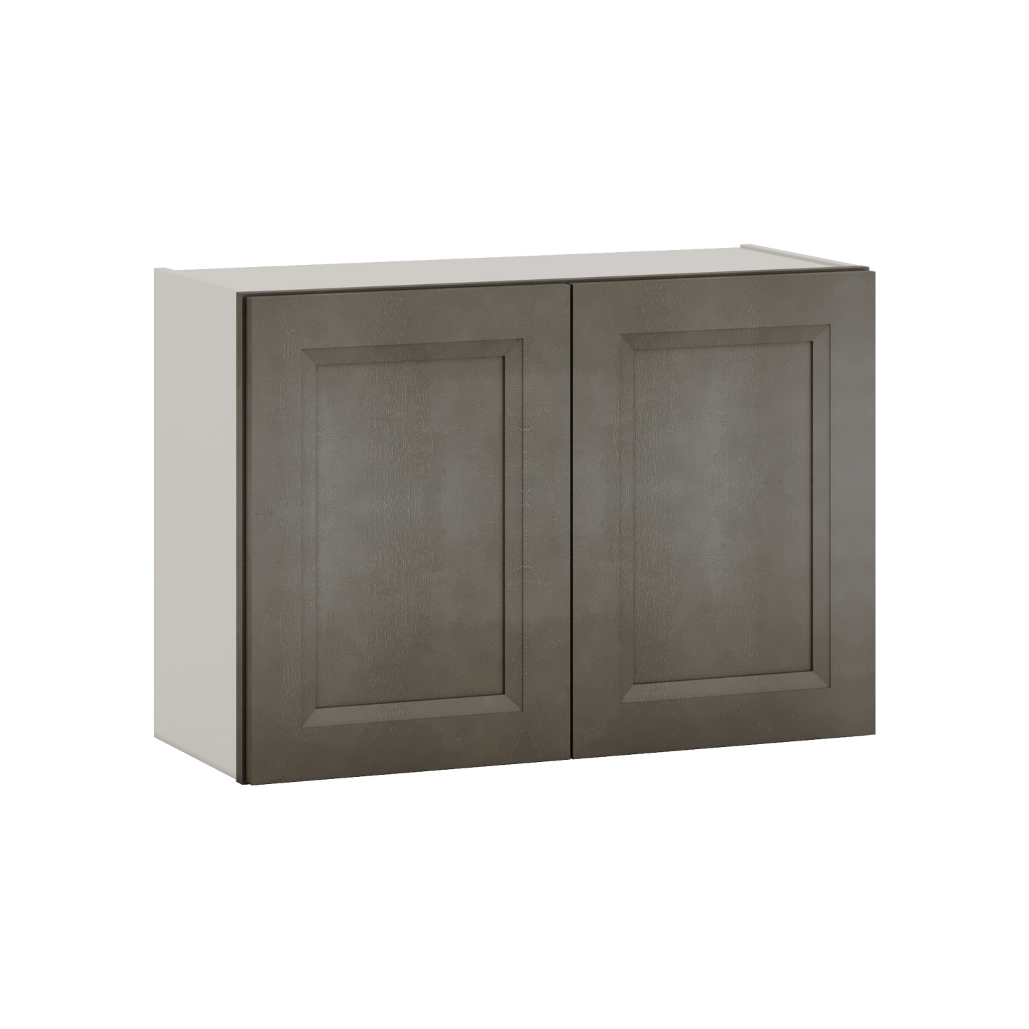 30" Wide Bridge Huntington Cinder Double Shaker Wall Cabinet - Double Door 12", 15", 18", 21" & 24" Tall