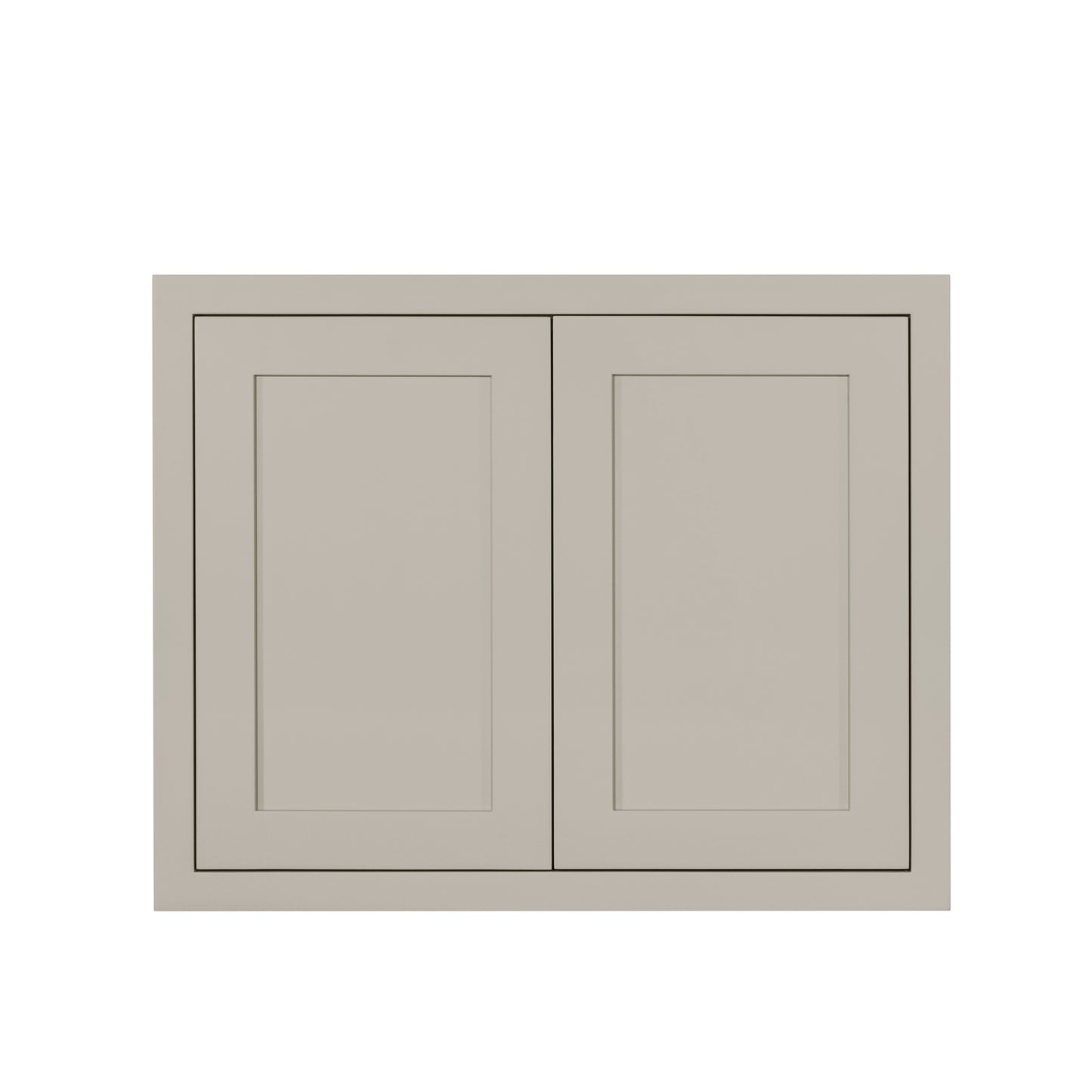 30" Wide Bridge Tuscan Gray Inset Shaker Wall Cabinet - Double Door 12", 15", 18", 21"& 24" Tall