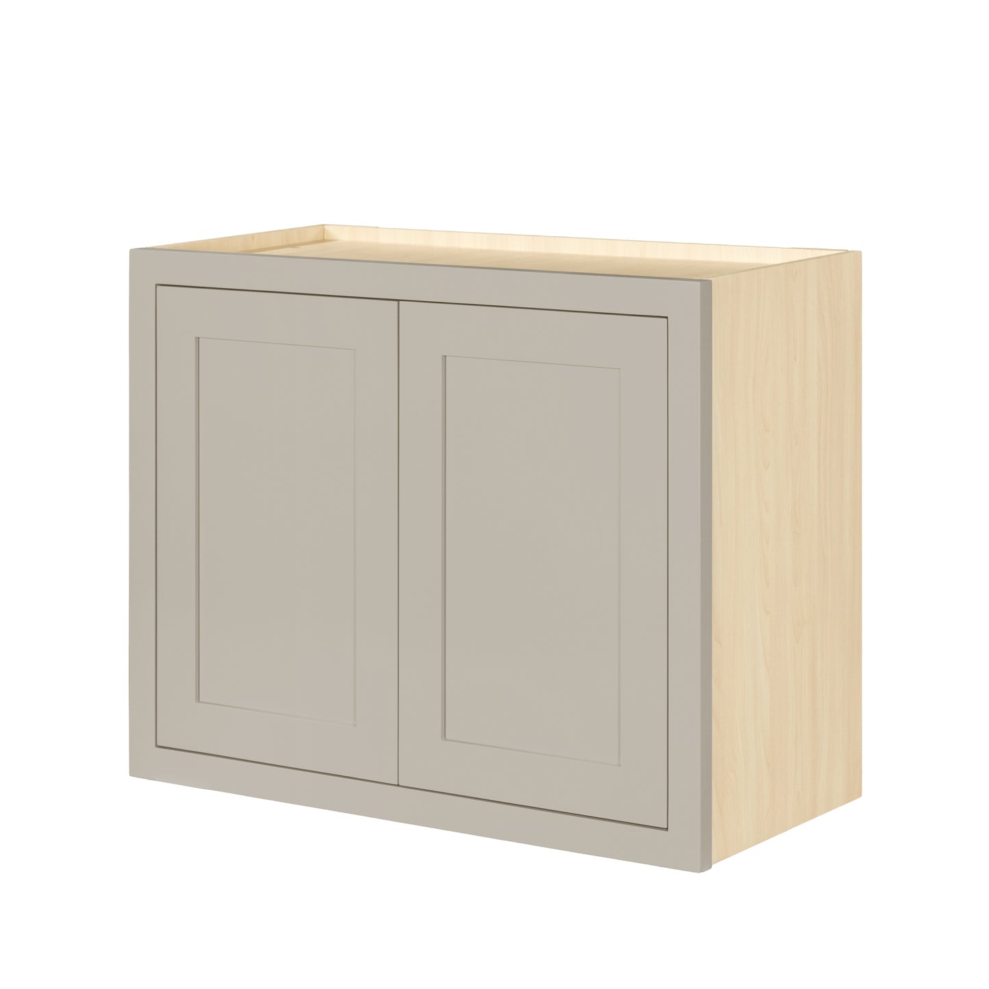 30" Wide Bridge Tuscan Gray Inset Shaker Wall Cabinet - Double Door 12", 15", 18", 21"& 24" Tall