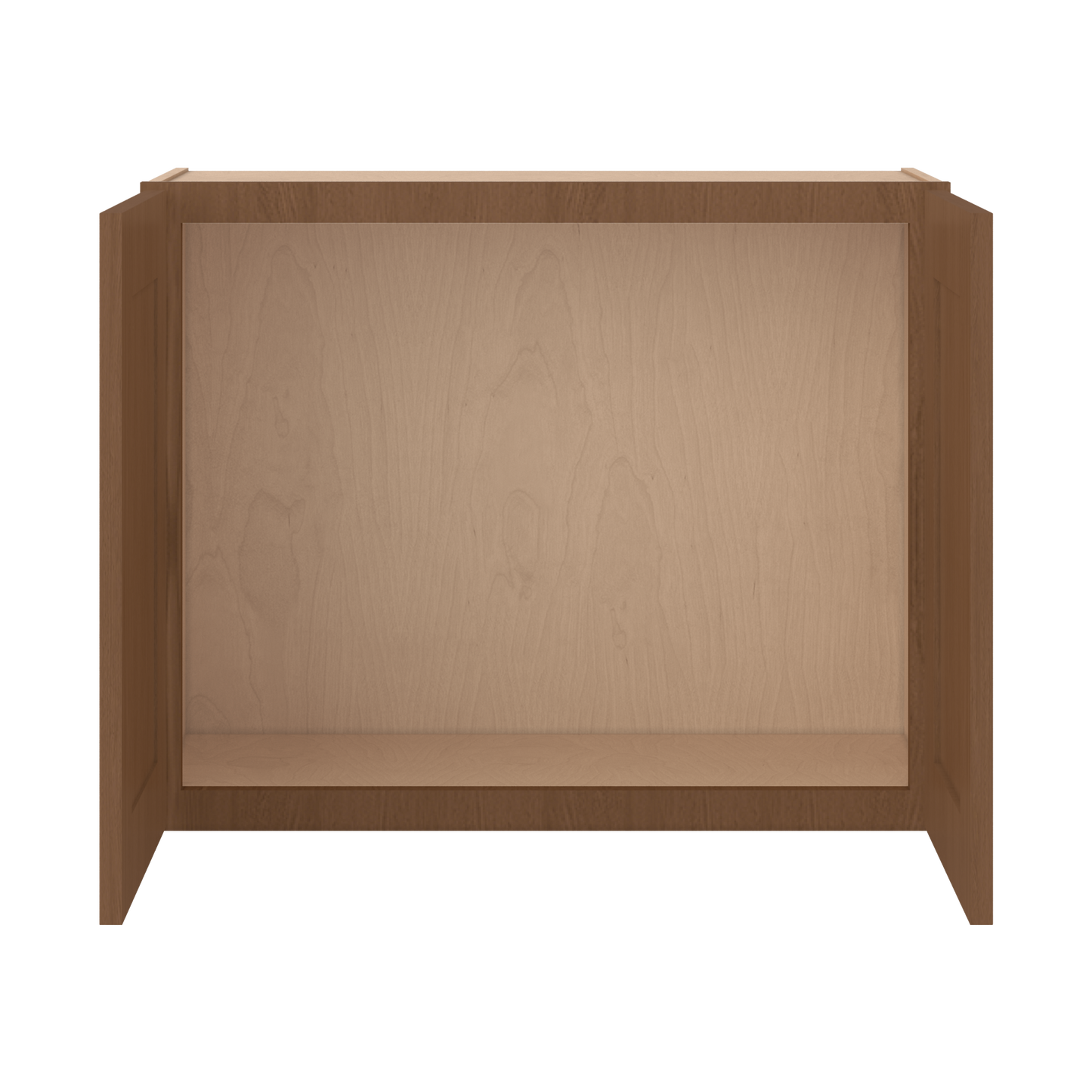 30" Wide Double Door 12", 15", 18", 21"& 24" Tall Bridge Elegant Craftsman Mocha Shaker Wall Cabinet