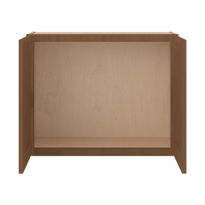 30" Wide Double Door 12", 15", 18", 21"& 24" Tall Bridge Elegant Craftsman Mocha Shaker Wall Cabinet