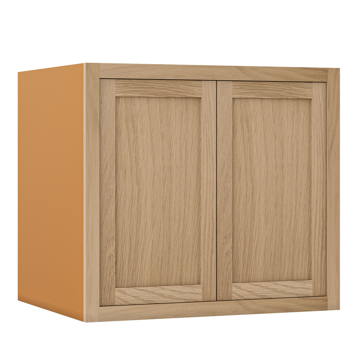 30" Wide 24" Deep Bridge White Oak Inset Shaker Wall Cabinet - Double Door 12", 15", 18", 21", 24", 27", 30" Tall