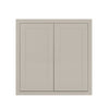 30" Tall Tuscan Gray Inset Shaker Wall Cabinet - Double Door 24", 27", 30", 33" & 36"