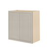 30" Tall Tuscan Gray Inset Shaker Wall Cabinet - Double Door 24", 27", 30", 33" & 36"