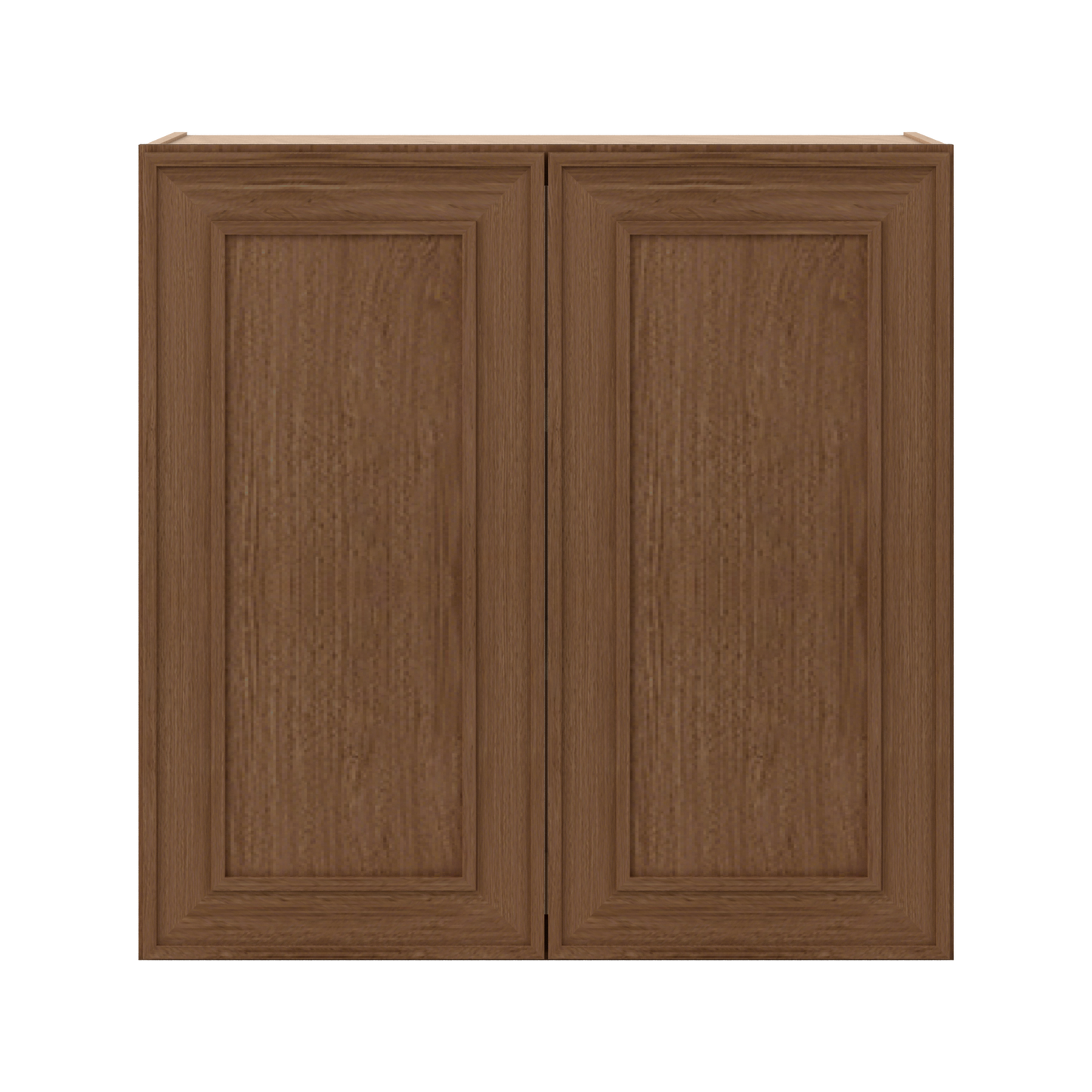 30" Tall Double Door 24", 27", 30", 33" & 36" Elegant Craftsman Mocha Shaker 1-1/4" Overlay Wall Cabinet