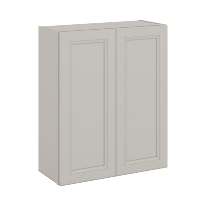36" Tall 27LGDS Laguna Gray Double Shaker Wall Cabinet - Double Door 24", 27", 30", 33" & 36" Wide