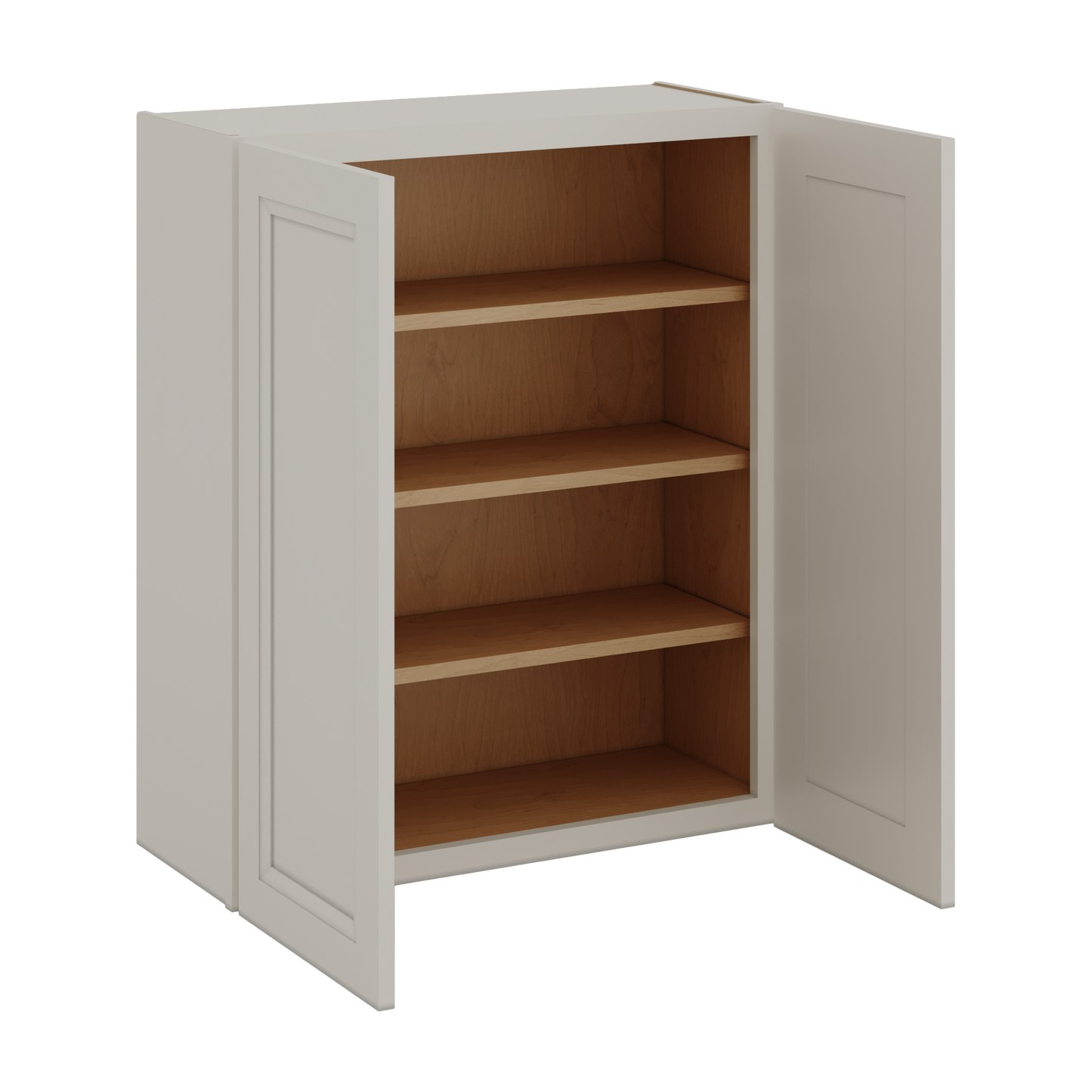 36" Tall 27LGDS Laguna Gray Double Shaker Wall Cabinet - Double Door 24", 27", 30", 33" & 36" Wide