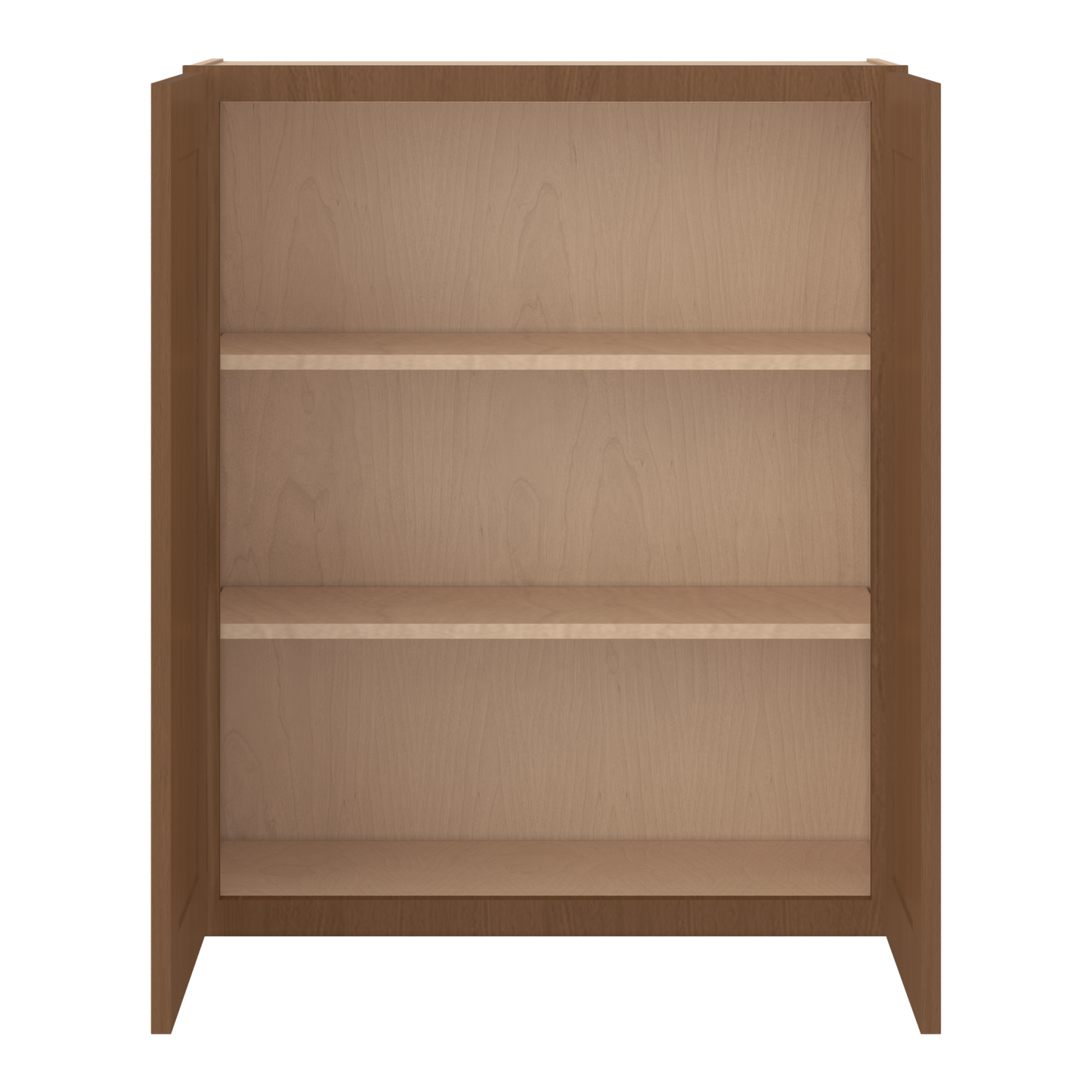 36" Tall Double Door 24", 27", 30", 33" & 36" Wide Elegant Craftsman Mocha Shaker Wall Cabinet