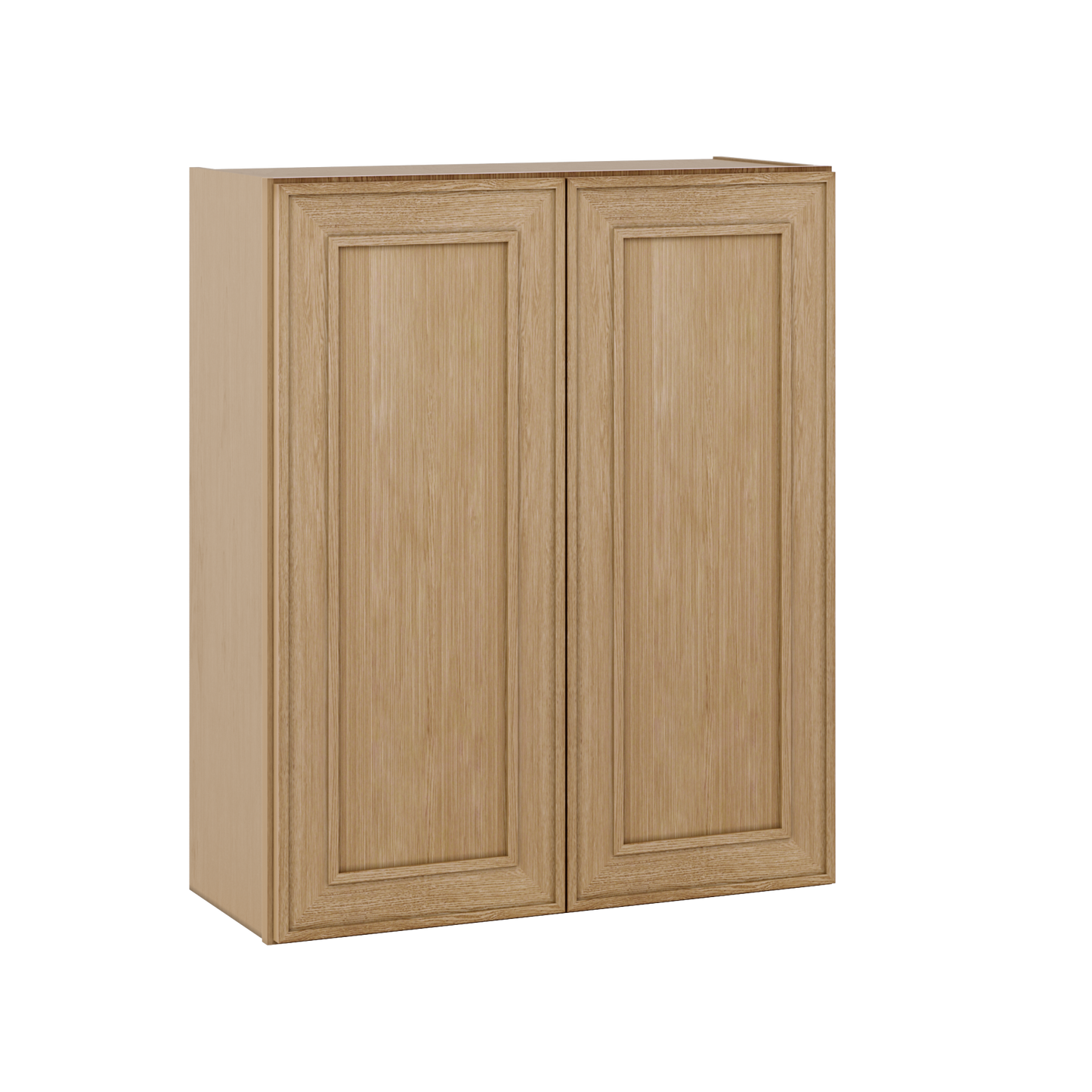 36" Tall Double Door 24", 27", 30", 33" & 36" Wide Elegant Oak Shaker Wall Cabinet