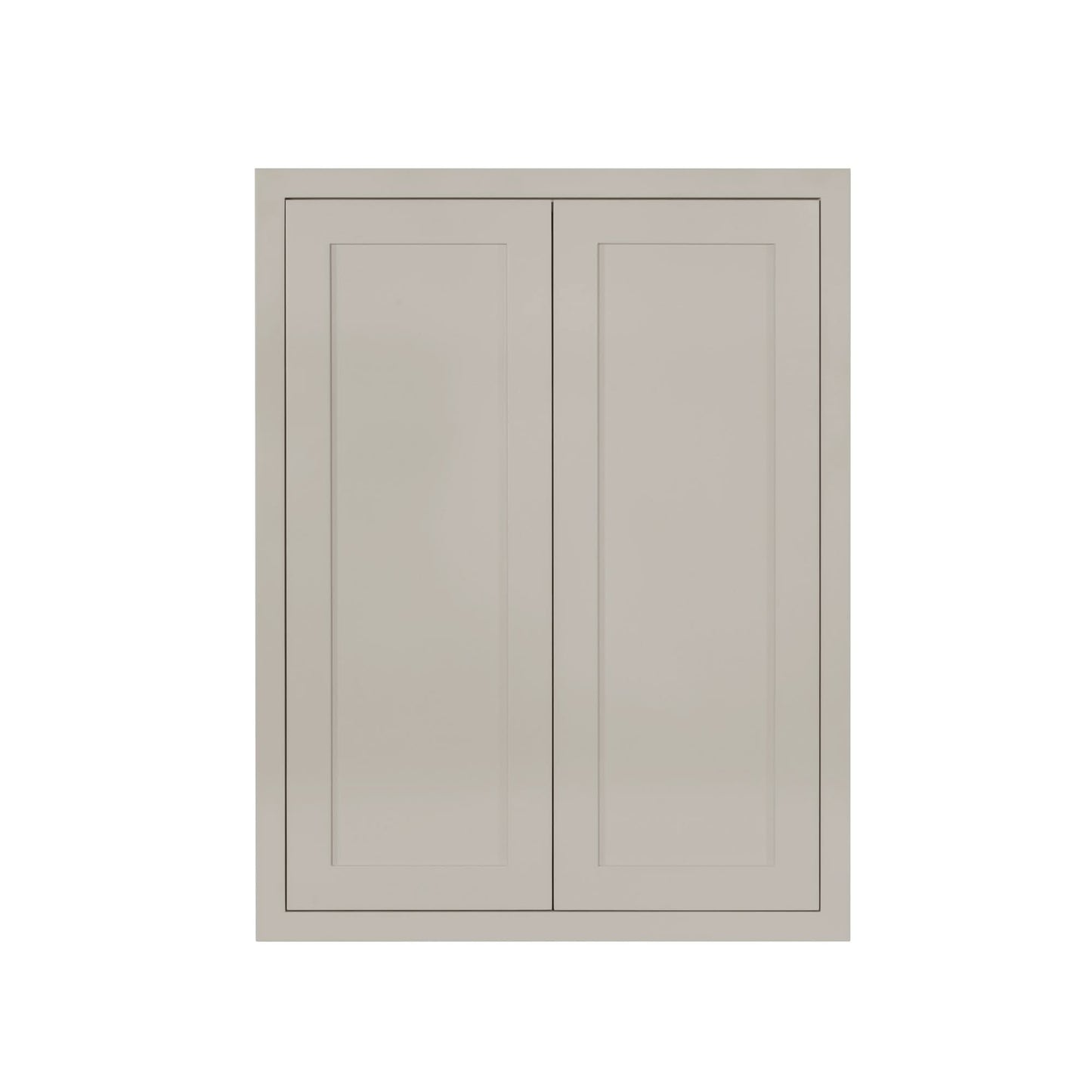 39" Tall Tuscan Gray Inset Shaker Wall Cabinet - Double Door 24", 27", 30", 33" & 36" Wide