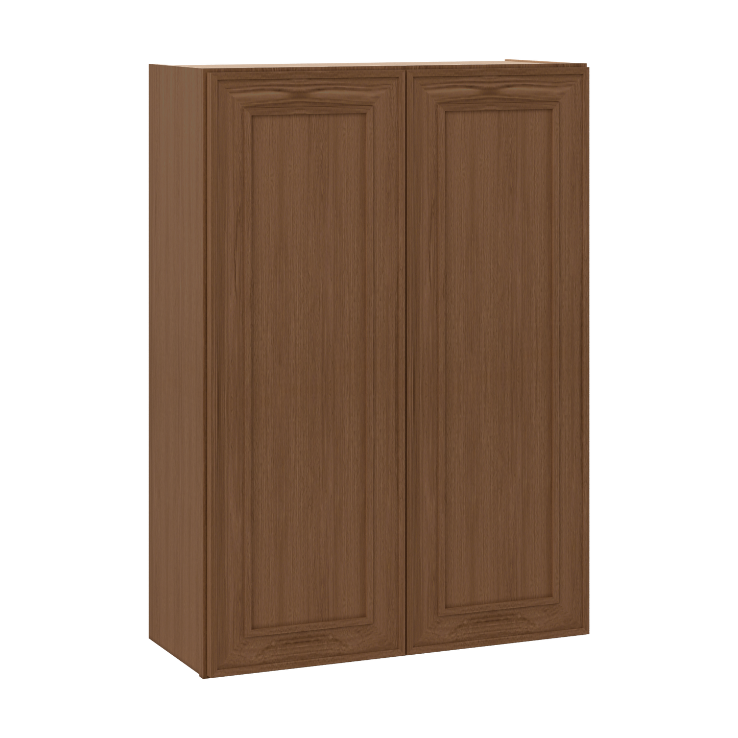 42" Tall Double Door 24", 27", 30", 33" & 36" Wide Elegant Craftsman Mocha Shaker Wall Cabinet