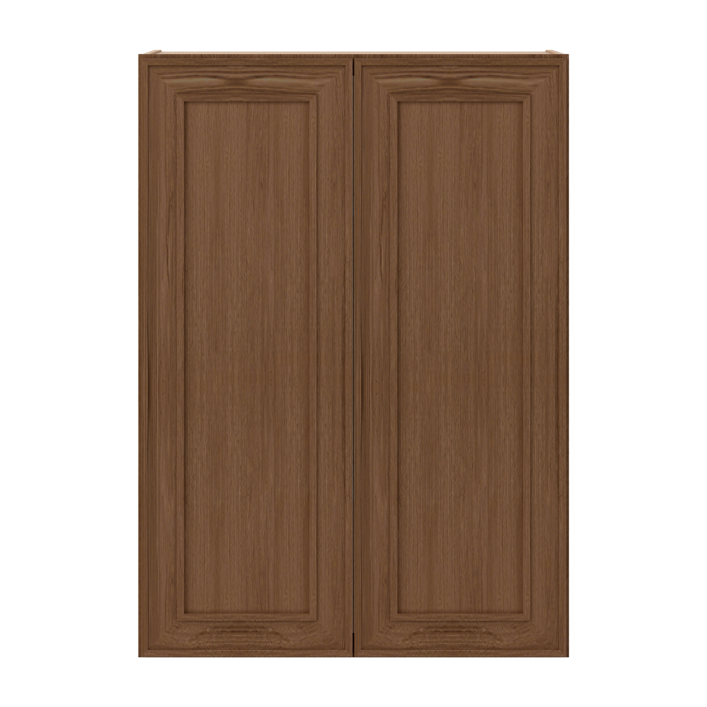 42" Tall Double Door 24", 27", 30", 33" & 36" Wide Elegant Craftsman Mocha Shaker Wall Cabinet