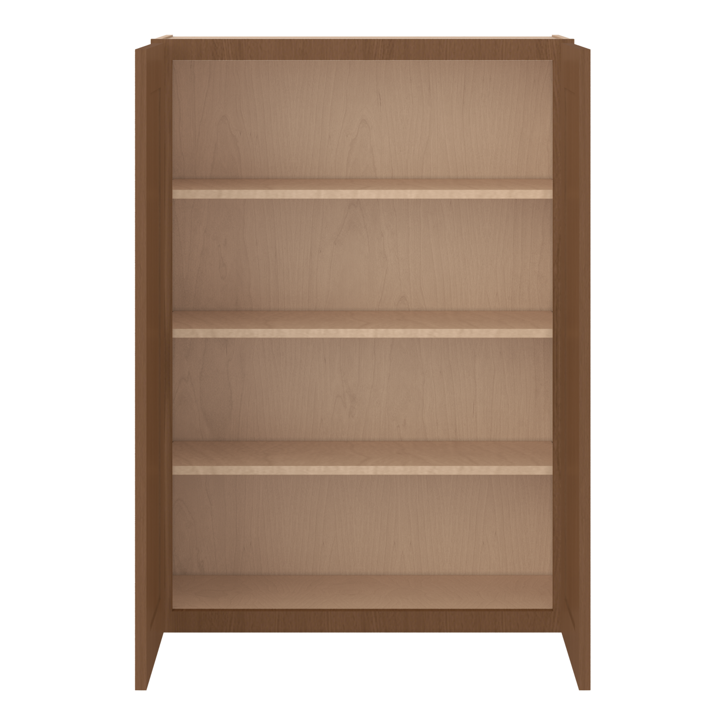 42" Tall Double Door 24", 27", 30", 33" & 36" Wide Elegant Craftsman Mocha Shaker Wall Cabinet