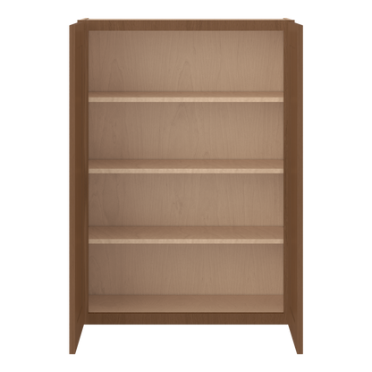 42" Tall Double Door 24", 27", 30", 33" & 36" Wide Elegant Craftsman Mocha Shaker Wall Cabinet