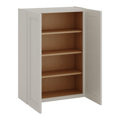 42" Tall Cinder Double Shaker Wall Cabinet - Double Door 24", 27", 30", 33", 36"