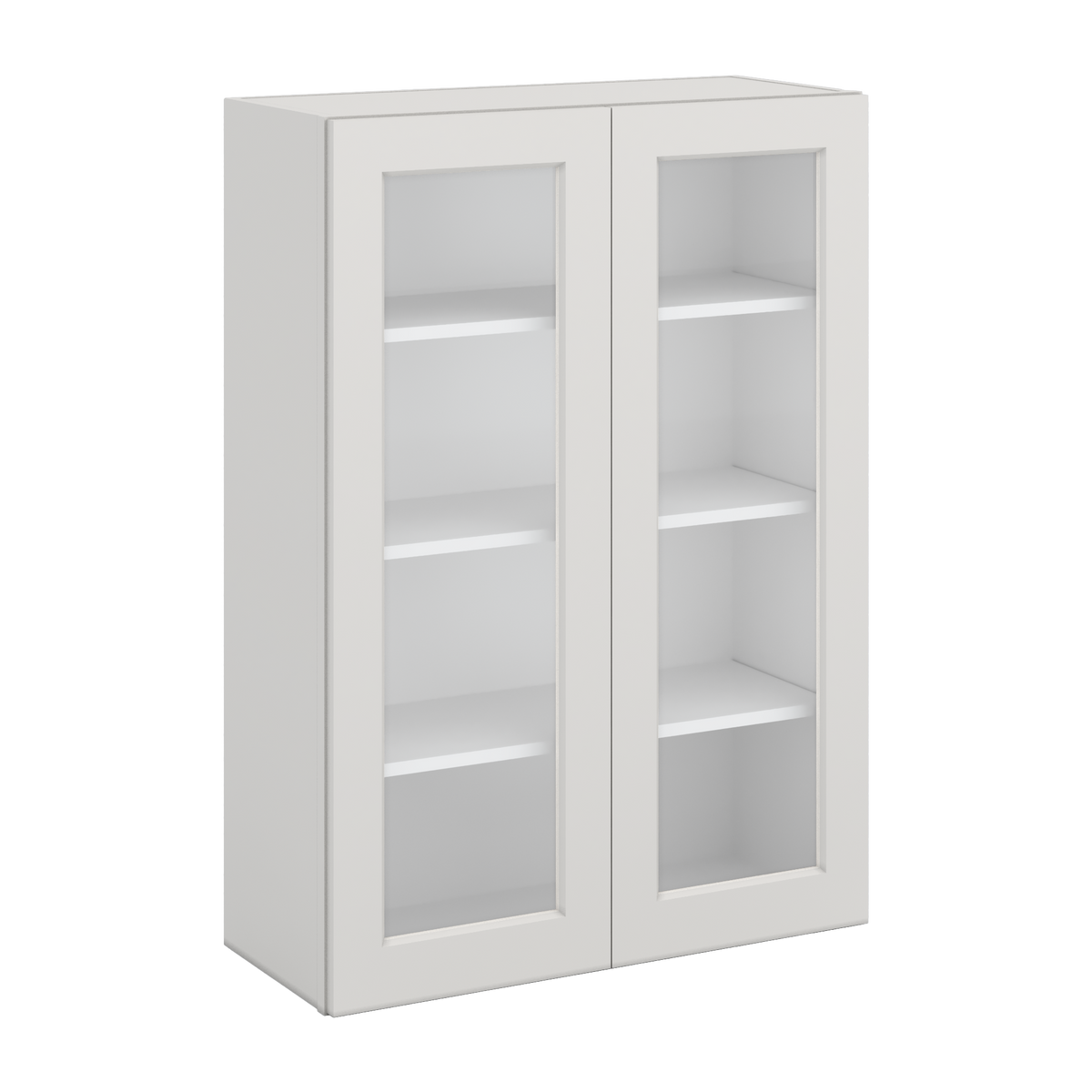 W3042 White Shaker Wall Cabinet Glass Ready