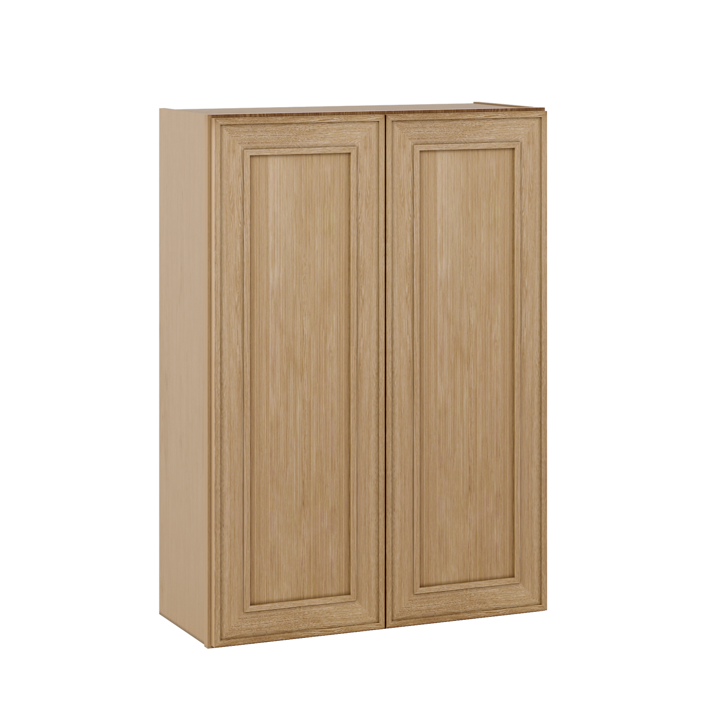 42" Tall Double Door 24", 27", 30", 33" & 36" Wide Elegant Oak Shaker Wall Cabinet