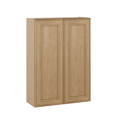 42" Tall Double Door 24", 27", 30", 33" & 36" Wide Elegant Oak Shaker Wall Cabinet