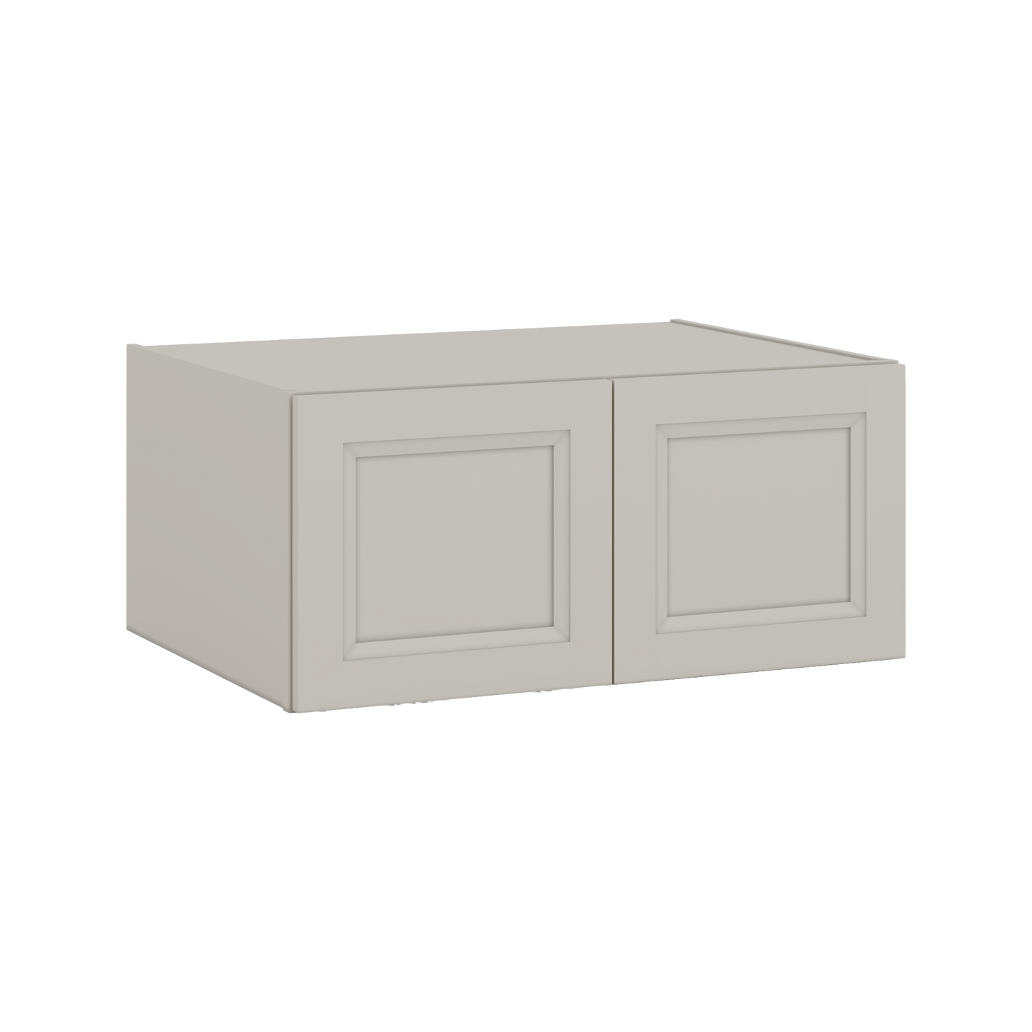 33" Wide Bridge 27LGDS Laguna Gray Double Shaker Wall Cabinet - Double Door 15" Tall - 24" Deep