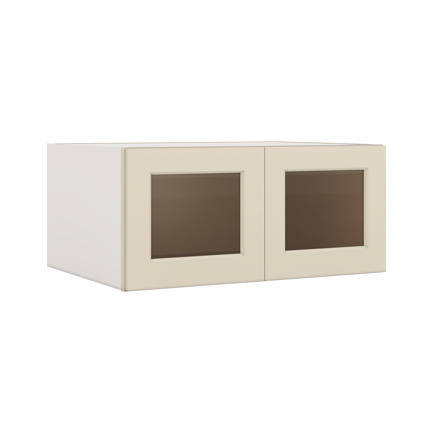 W331524 Wall RTA Kitchen Cabinet Glass Ready Manhattan Cream