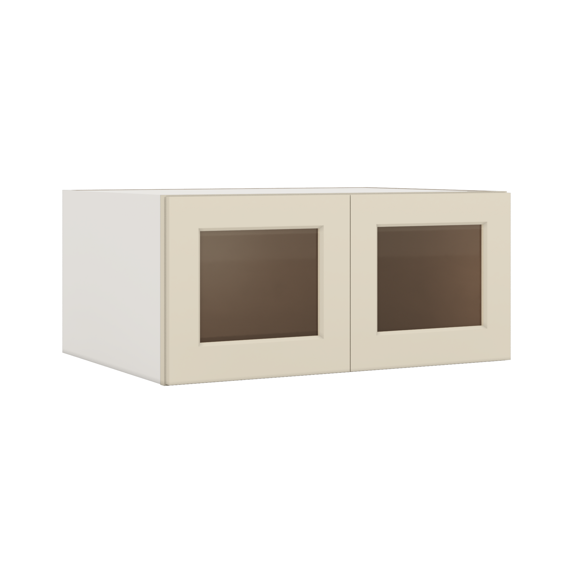 W331524 Wall RTA Kitchen Cabinet Glass Ready Manhattan Cream