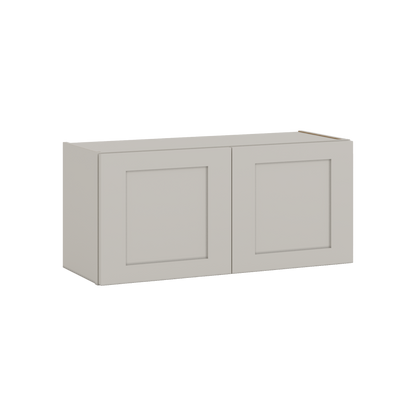 15" Tall 27LGDS Laguna Gray Double Shaker Stackable Cabinet - Double Door 24", 27", 30", 33" & 36" Wide
