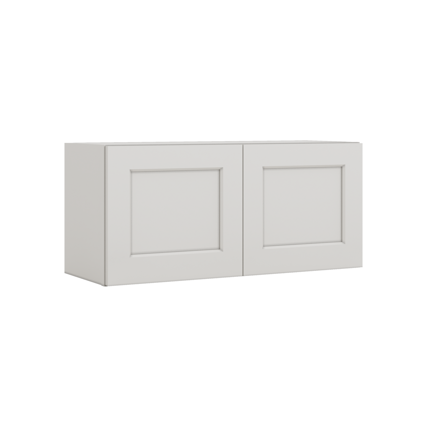 15" Tall 2WS White Shaker Stackable Cabinet - Double Door 24", 27", 30", 33" & 36" Wide