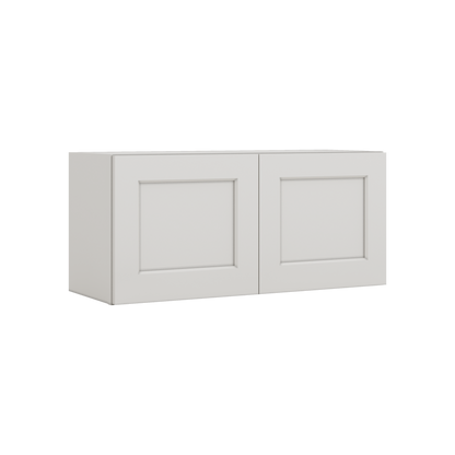 15" Tall 2WS White Shaker Stackable Cabinet - Double Door 24", 27", 30", 33" & 36" Wide