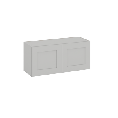 15" Tall | 30", 33" and 36" Width | Wall Cabinet with Double Doors | RTA Unassembled | Northpoint Polar White Full Overlay