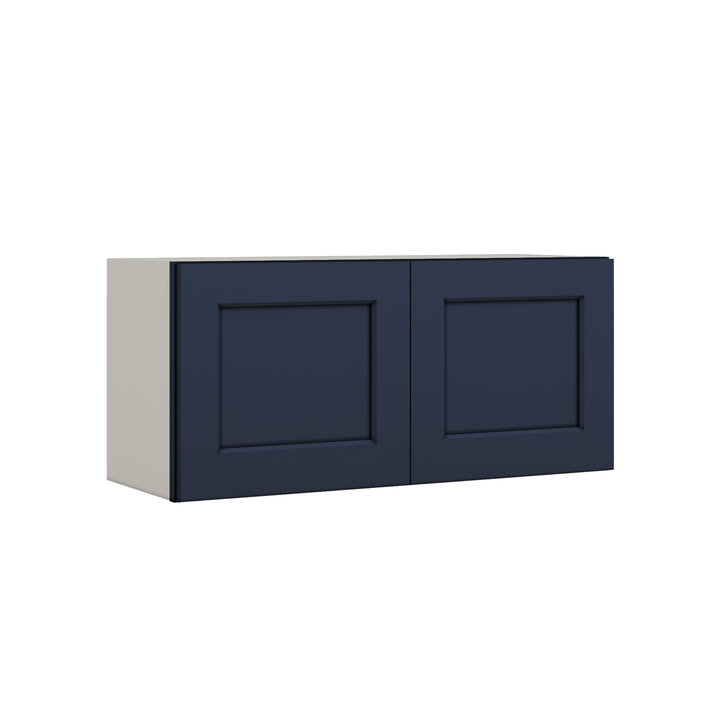 15" Tall NB29 Naval Blue Shaker Stackable Cabinet - Double Door 24", 27", 30", 33" & 36" Wide