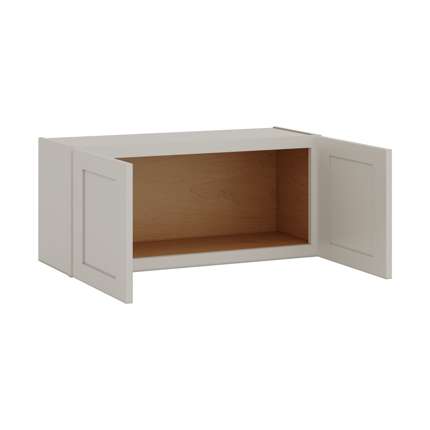 15" Tall 27LGDS Laguna Gray Double Shaker Stackable Cabinet - Double Door 24", 27", 30", 33" & 36" Wide
