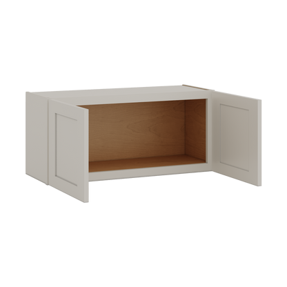 15" Tall 27LGDS Laguna Gray Double Shaker Stackable Cabinet - Double Door 24", 27", 30", 33" & 36" Wide