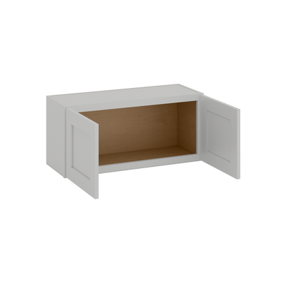 15" Tall | 30", 33" and 36" Width | Wall Cabinet with Double Doors | RTA Unassembled | Northpoint Polar White Full Overlay