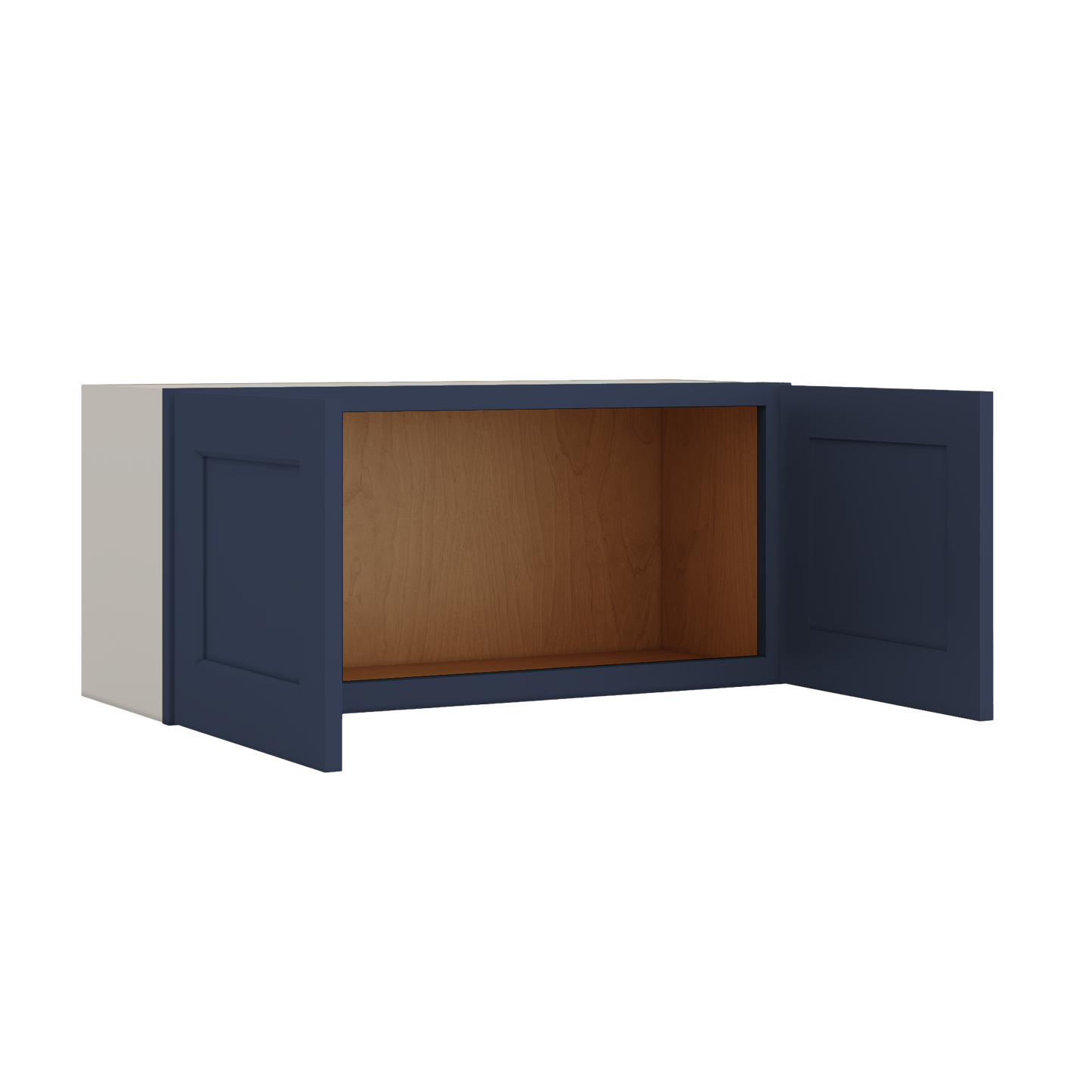 15" Tall NB29 Naval Blue Shaker Stackable Cabinet - Double Door 24", 27", 30", 33" & 36" Wide
