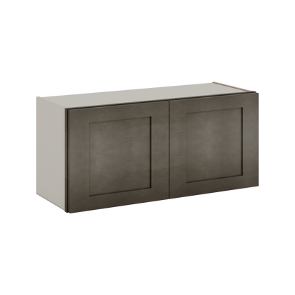 15" Tall Huntington Cinder Double Shaker Stackable Cabinet - Double Door 24", 27", 30", 33" & 36" Wide