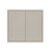 30" Tall Tuscan Gray Inset Shaker Wall Cabinet - Double Door 24", 27", 30", 33" & 36"