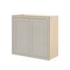 30" Tall Tuscan Gray Inset Shaker Wall Cabinet - Double Door 24", 27", 30", 33" & 36"