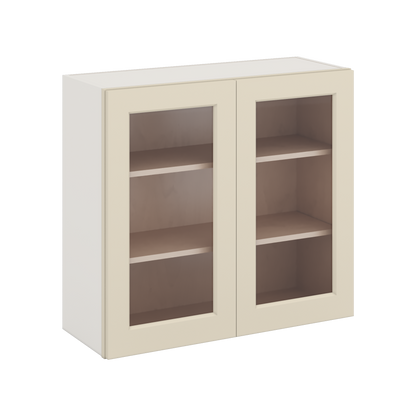 W3330 Manhattan Cream Wall Kitchen Cabinet Shaker RTA