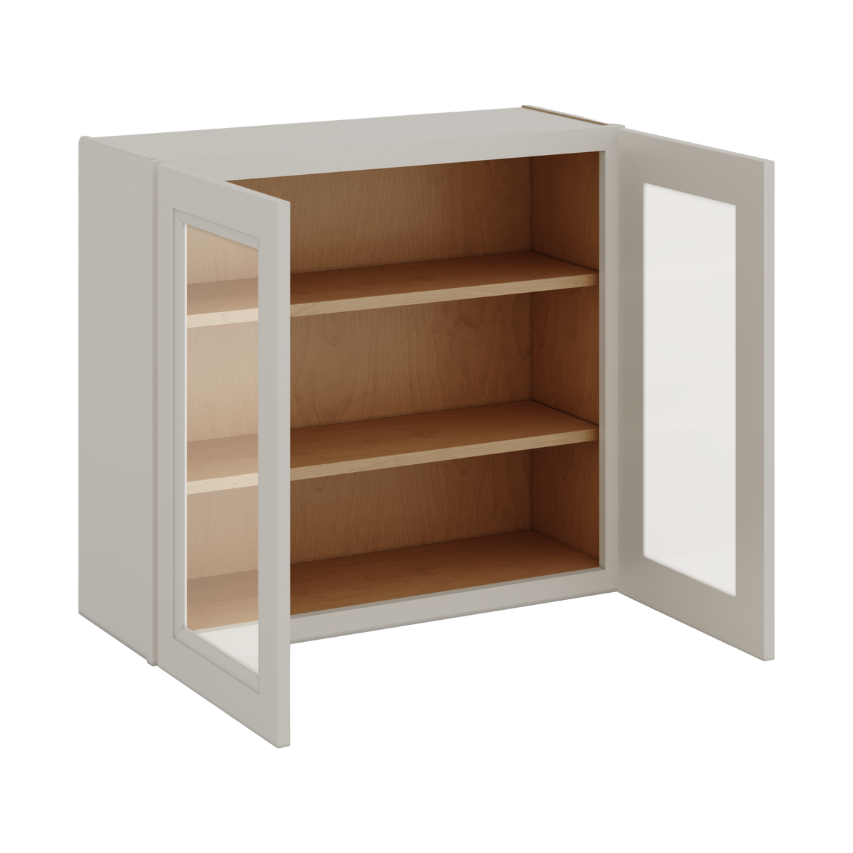 30" Tall 27LGDS Laguna Gray Double Shaker Glass Ready Wall Cabinet - Double Door 24", 27", 30", 33" & 36" Wide