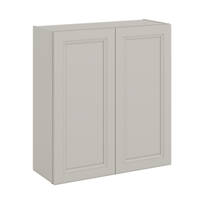 36" Tall 27LGDS Laguna Gray Double Shaker Wall Cabinet - Double Door 24", 27", 30", 33" & 36" Wide