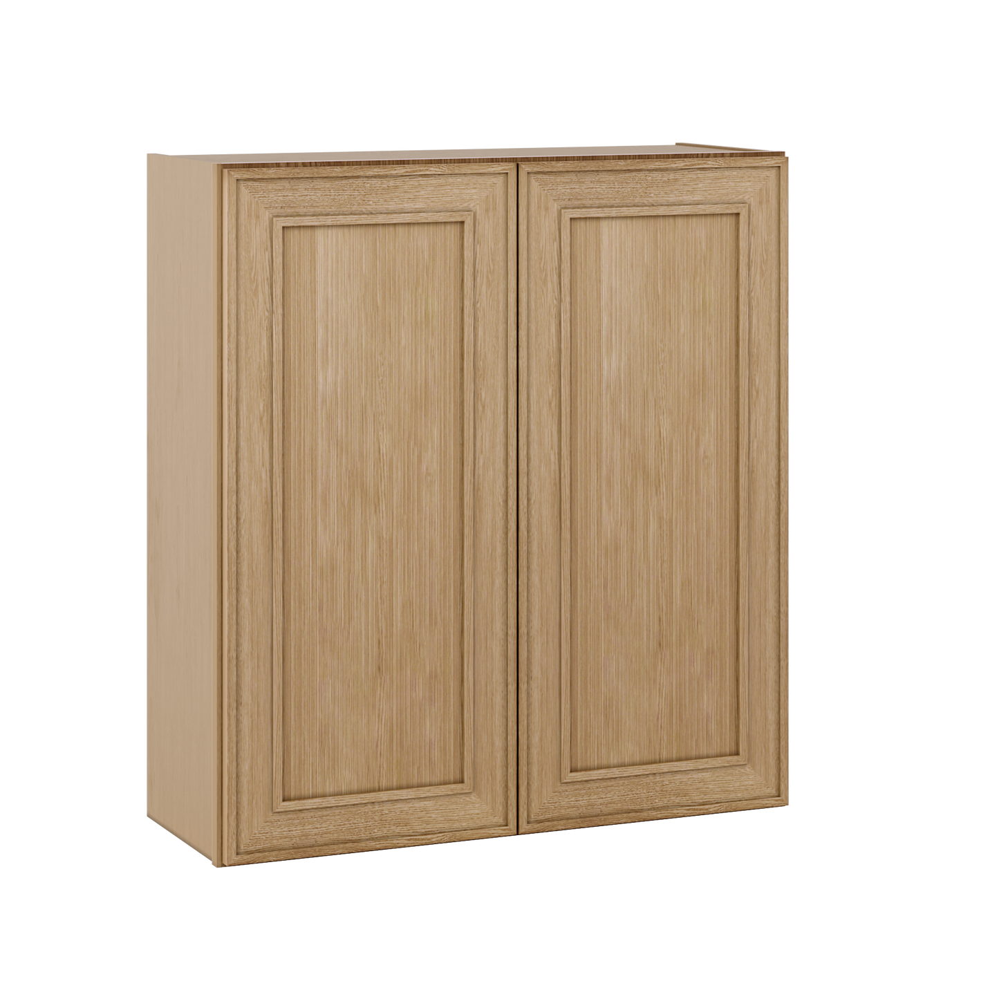 36" Tall Double Door 24", 27", 30", 33" & 36" Wide Elegant Oak Shaker Wall Cabinet