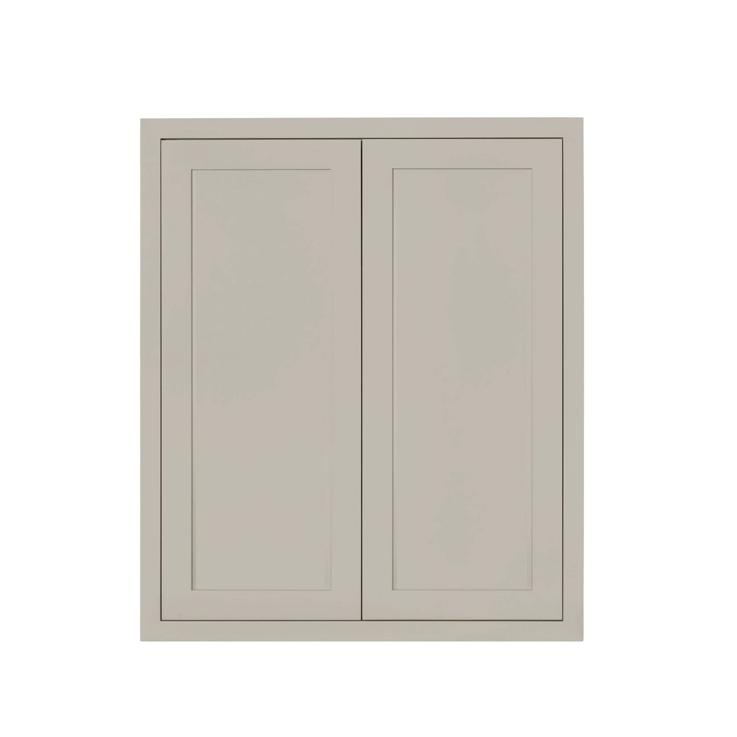 39" Tall Tuscan Gray Inset Shaker Wall Cabinet - Double Door 24", 27", 30", 33" & 36" Wide